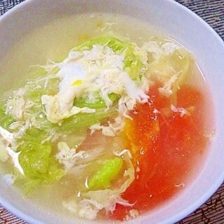 レタスとトマトの中華スープ（西紅柿生菜湯）